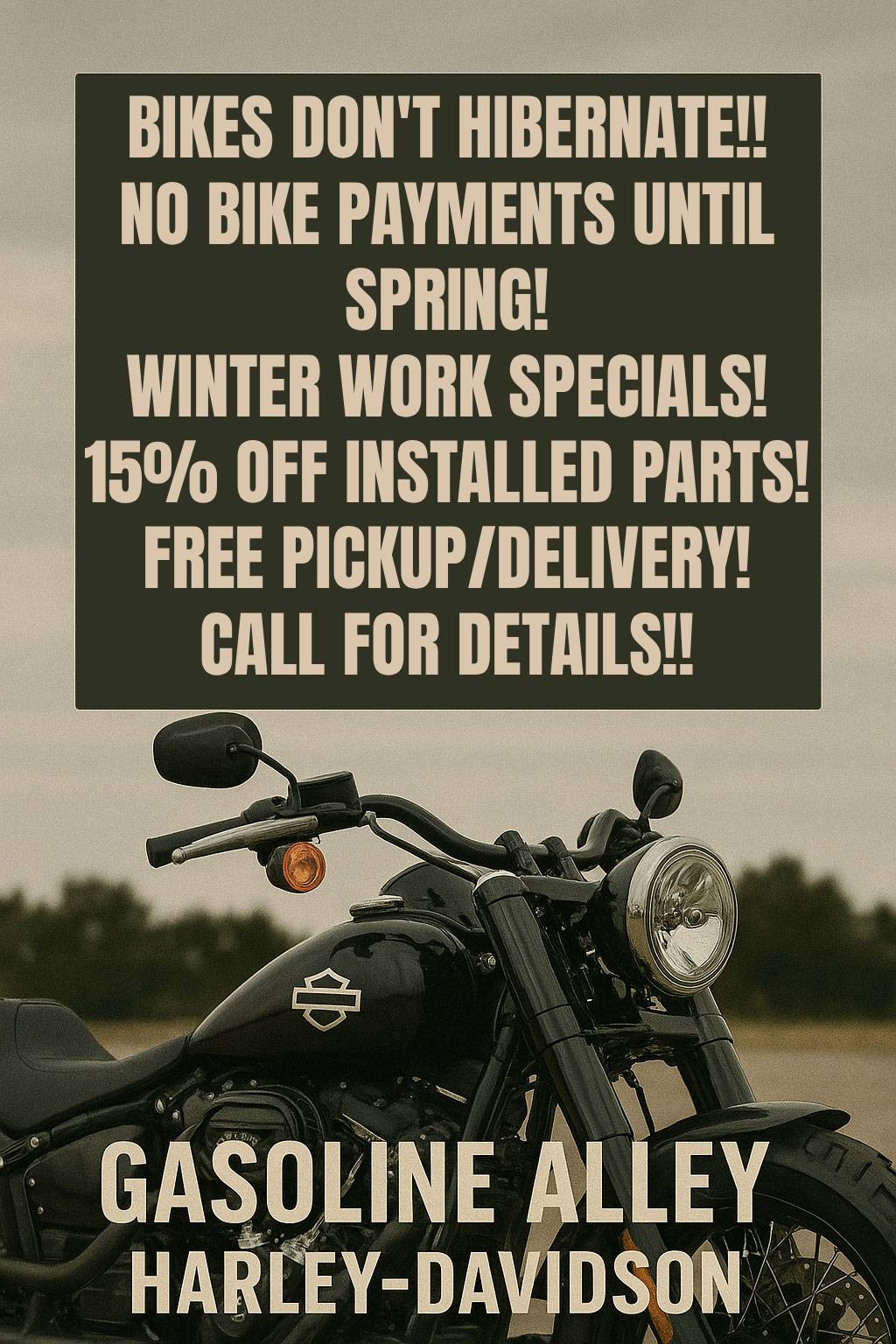 Sorry we are no longer offering winter storage